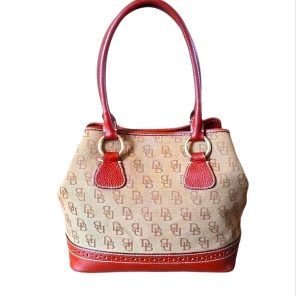 Dooney & Bourke Tan and Brown Shoulder Bag - Picture 3 of 13